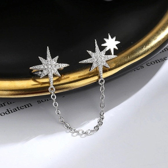 Single Accent Copper Silver Finish Fashion Piercing - Picture 2 of 4